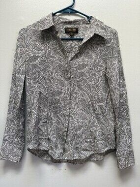 Truth by Republic Paisley Button Down Shirt Womens Small Boho Western Cottage